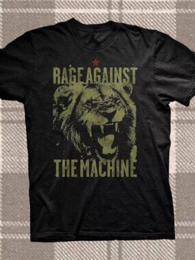 New Lion Rage Against The Machine Black T-Shirt
